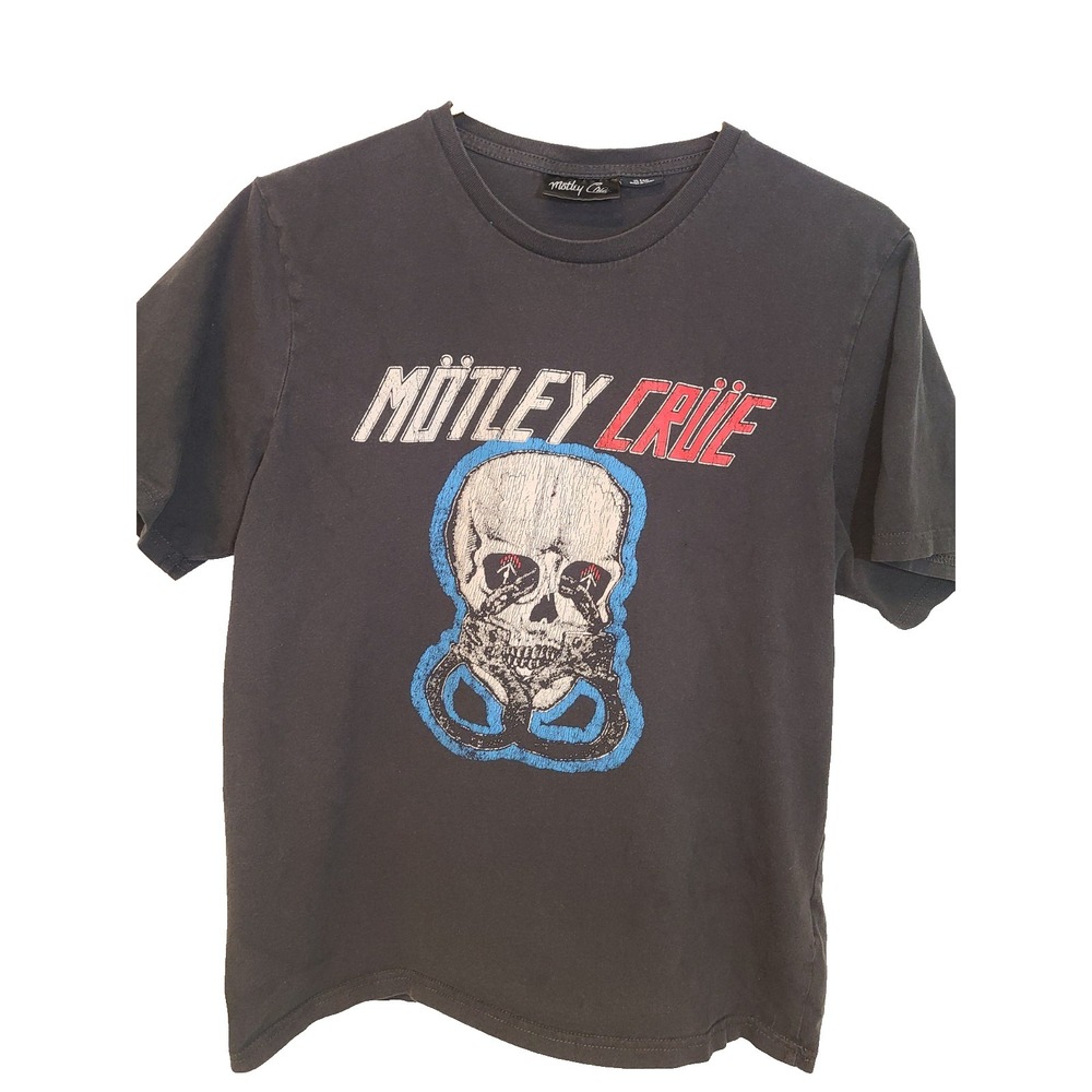 '87 Motley Crue World Tour T-shirt ‎ Black Color Gift Fan Shirt recreate 2020 XL